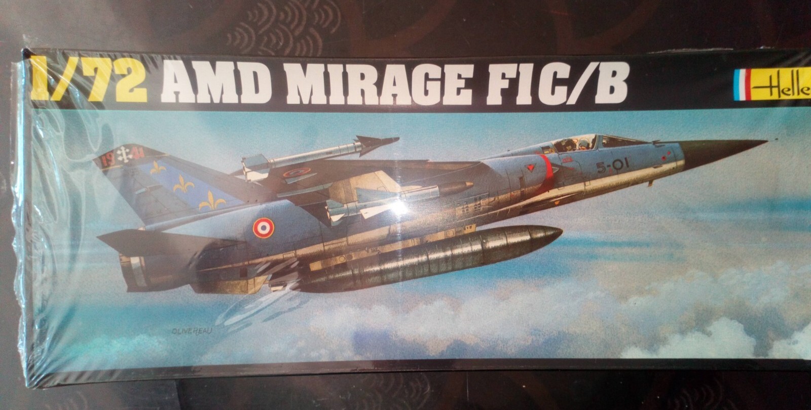 Maquette avion Mirage F1 C/B Heller 1/72 vintage 1979 boîte scellée