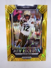 2025 Panini Prizm Draft Picks Travis Hunter New Recruit Gold Prizm 26/49