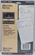 Mead Planner 47034 Refill Undated Meeting Notes 30 Sheets Franklin Day Runner