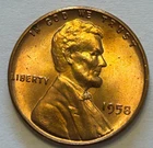 1958 Lincoln Wheat Cent Penny - Uncirculated