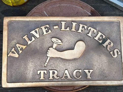 Vintage Cast Bronze Car Club Plaque-Tracy California