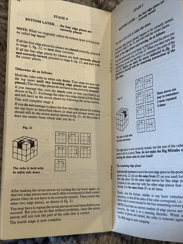 Solving the Bube Rubik's Cube Cyril Ostrop booklet 1982 Brain Teaser Game - Image 3 of 3