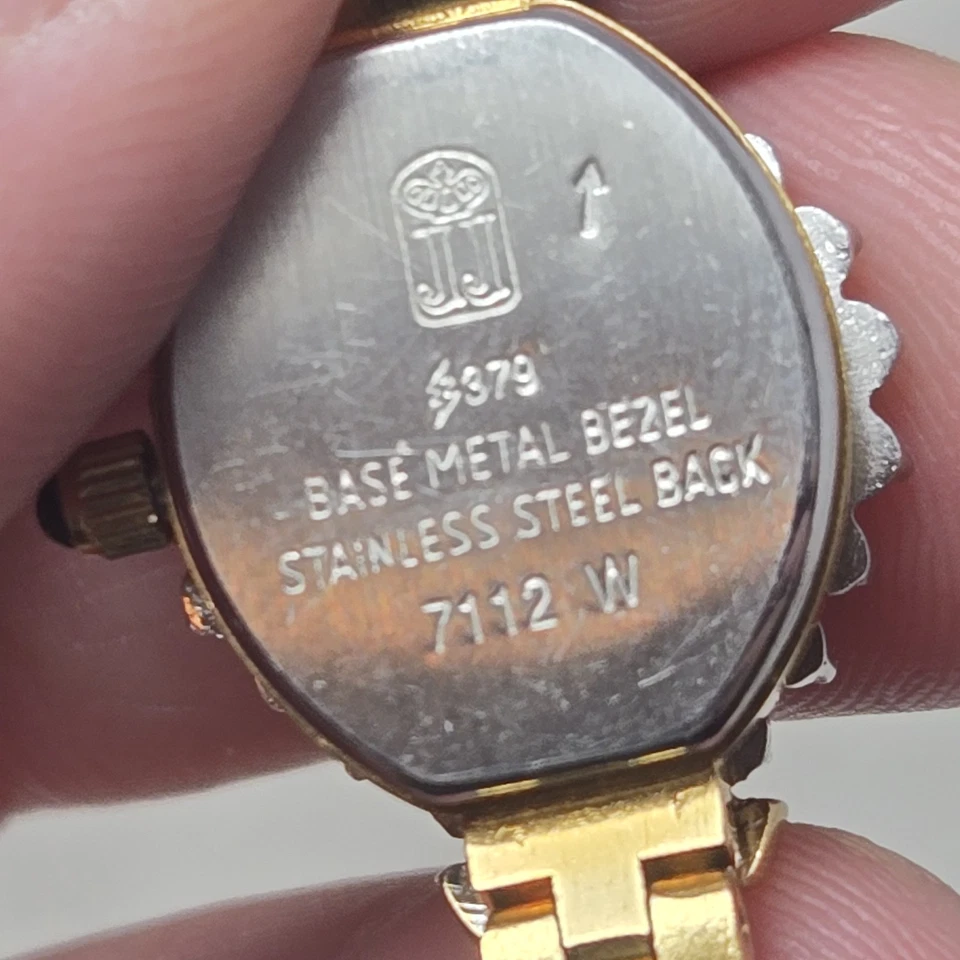 Jules Jurgensen Watch Swiss Diamond Sapphire Bezel Quartz 7112 Vintage - Image 4 of 4