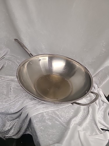 Cuisinart Model #726-38H Stir Fry Wok With Cover Large 14” Pan Stainless Steel - Picture 1 of 12