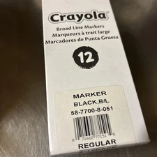 Crayola 12 Count Black Original Bulk Markers