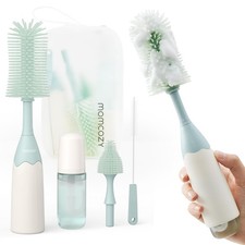 Momcozy Bottle Brush Kit, Innovative Push-Press Press Bubble Style, Green