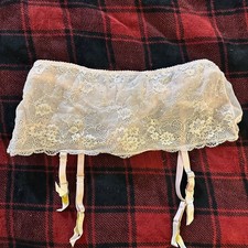 Victoria's Secret Lace Garter Belt, Light Pink Bridal Lingerie - Size M/L