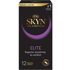 Non-Latex Lubricated Condoms Elite 12 Count