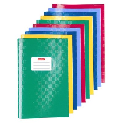 10x herlitz Heftschoner Schutz Umschlag DIN A4 geprägt Bast PP viele Farben neu