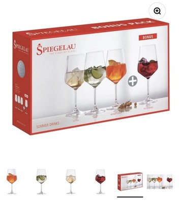 Spiegelau Summer Drink Kristallglas Weingläser 12 Stück