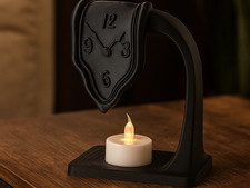Melting Clock LED Candle Holder — Surrealist Decor