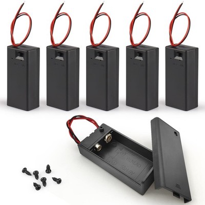 6 Pack 9V Battery Holder with On/Off Switch for Students Experiments LED Strips