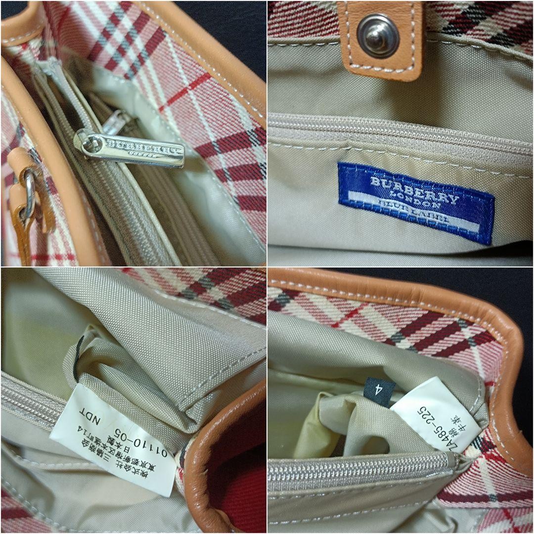 Burberry Blue Label Handbag Nova Check Cotton Canvas Leather Bag Handbag New thumbnail 20