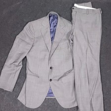 Suitsupply Wool Lazio Suit 40R 32x30 Gray Vitale Barberis Canonico Super 110s