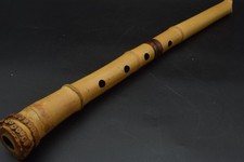 Japanese antique Vintage Shakuhachi Flute Instrument length 56.0cm Bamboo Japan