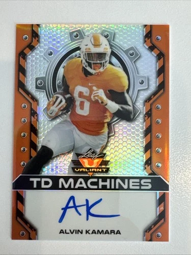 2017 Leaf Valiant ALVIN KAMARA TD MACHINES AUTO Orange Refractor #19/25 RC