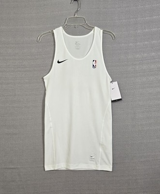 Nike Pro NBA Compression Tank Top Medium Tall Mens White Player Issue Basketball