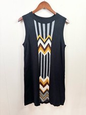 Missoni for target Aztec zig zag sweater dress mini soft sleeveless size M black