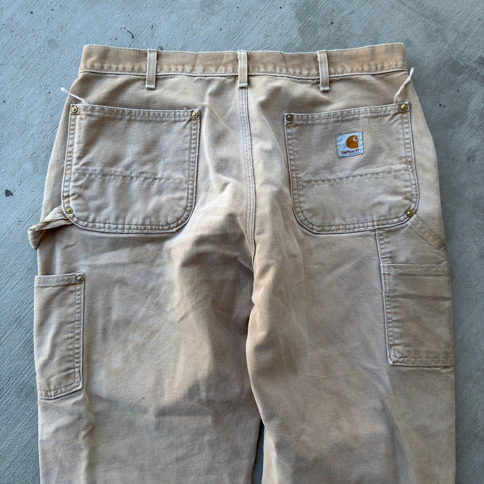 Carhartt double FADED brown knee work wear carpenter pants thumbnail 6