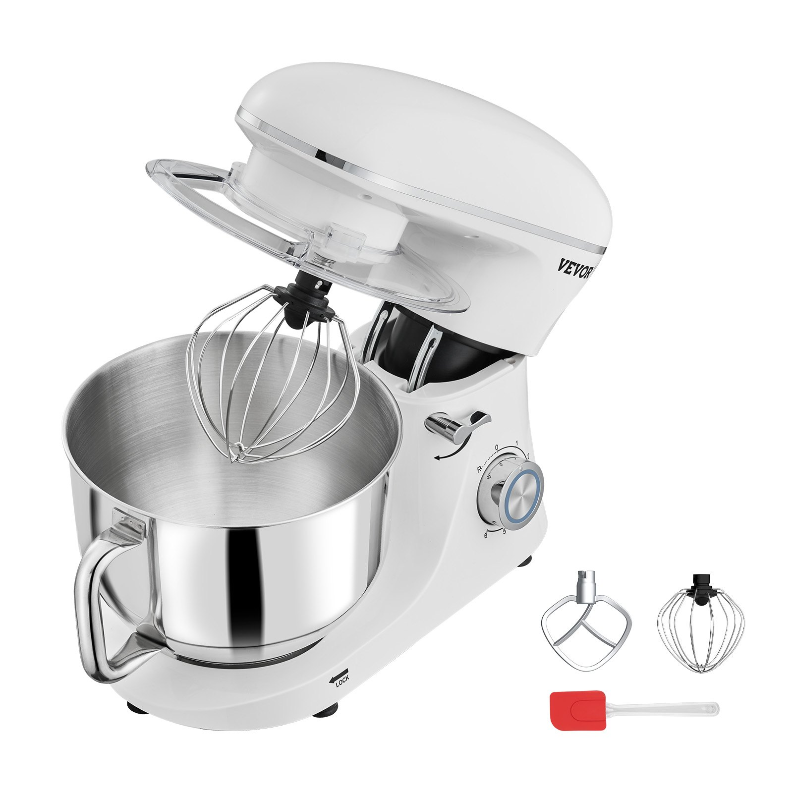 5.9 QT 660W Stand Mixer with 6 Speeds & Dough Beater  -image