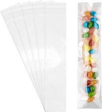 100 Pcs Self Sealing Cellophane Bags, 2x6 Inches Clear Treat Bags, Self Adhesive