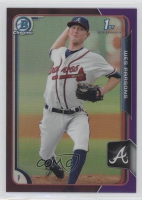 2015 Bowman Chrome Prospects Purple Refractor 213/250 Wes Parsons #BCP102 3q5