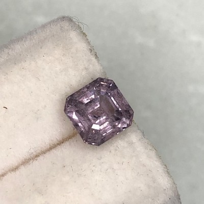 Natural Spinel 1.25 Carat Purplish Color Asscher Shape Origin Burma