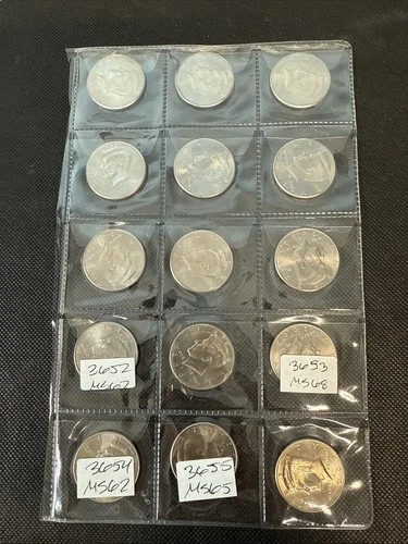 2002/2003 Kennedy P&D Half Dollars - BU - Uncirculated Mixed Lot Of 15 Coins