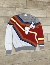 Y2K Iceberg Sweater Herren Small History Snoopy Pilot Italy Hip Hop