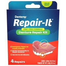 Dentemp Repair Kit - Repair-It Advanced Formula Denture Repair Kit - Denture