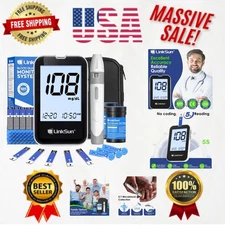 Accurate Blood Glucose Monitor Kit with 100  Strips & Lancets for Home Use
