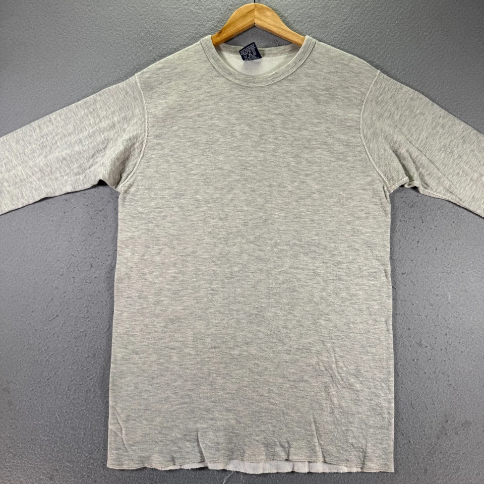 Camisa térmica de manga larga Duofold vintage para hombre grande alta gris lana pesada Foto 4 de 4