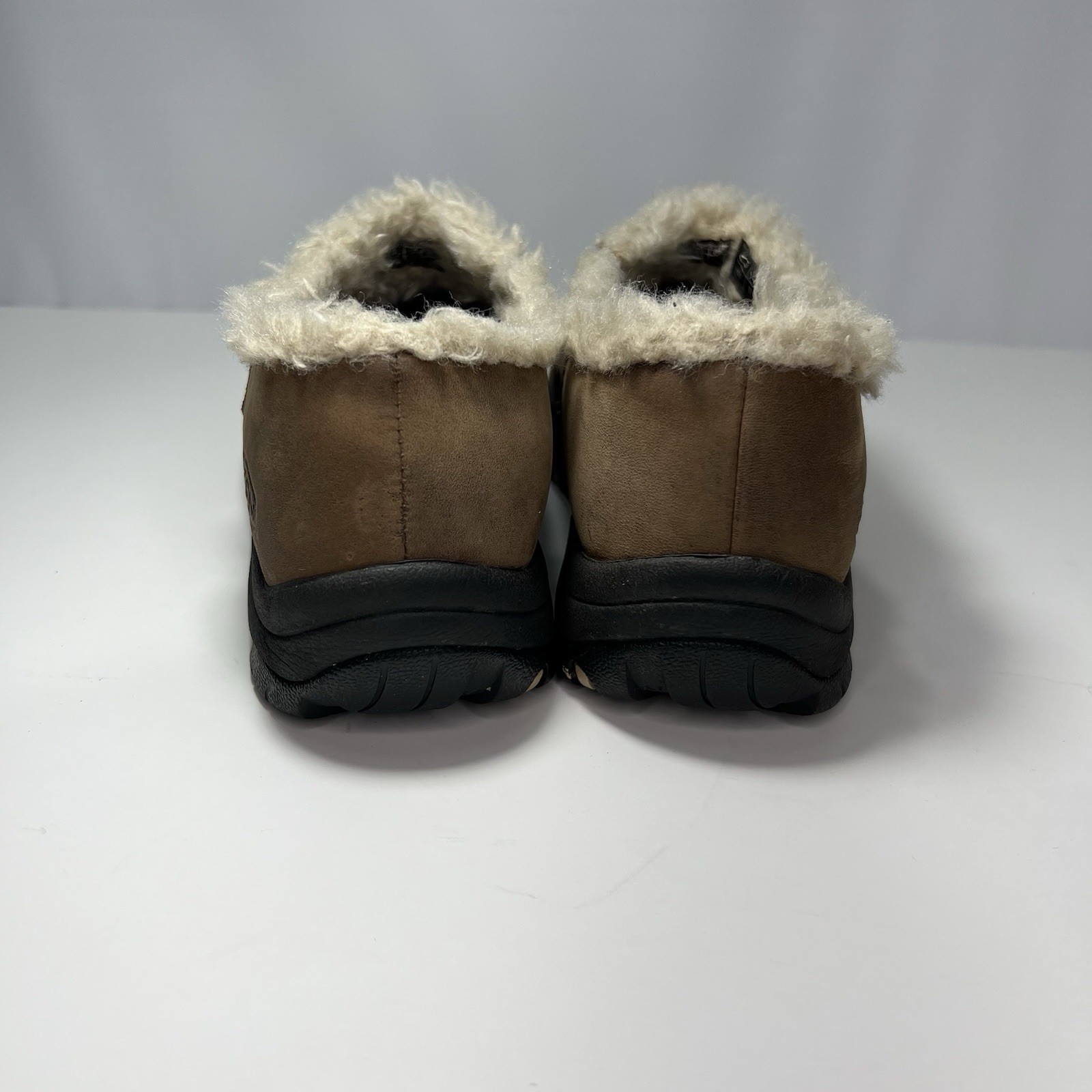 Zoccoli Keen Dry donna Bailey scarpe pelle marrone slip on escursionismo pelliccia sintetica taglia 6