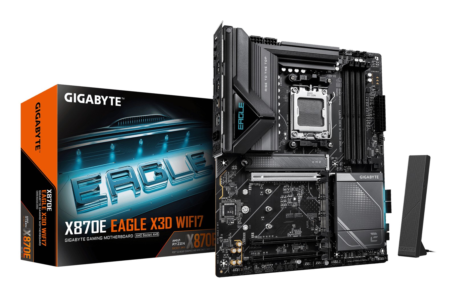 GIGABYTE X870E EAGLE X3D WIFI7 Motherboard - Supports AMD Ryzen 9000 - AM5