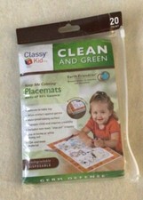 Classy Kid Inc.Keep Me Coloring Disposable Placemats-16 Count Plus 4 Crayons-New