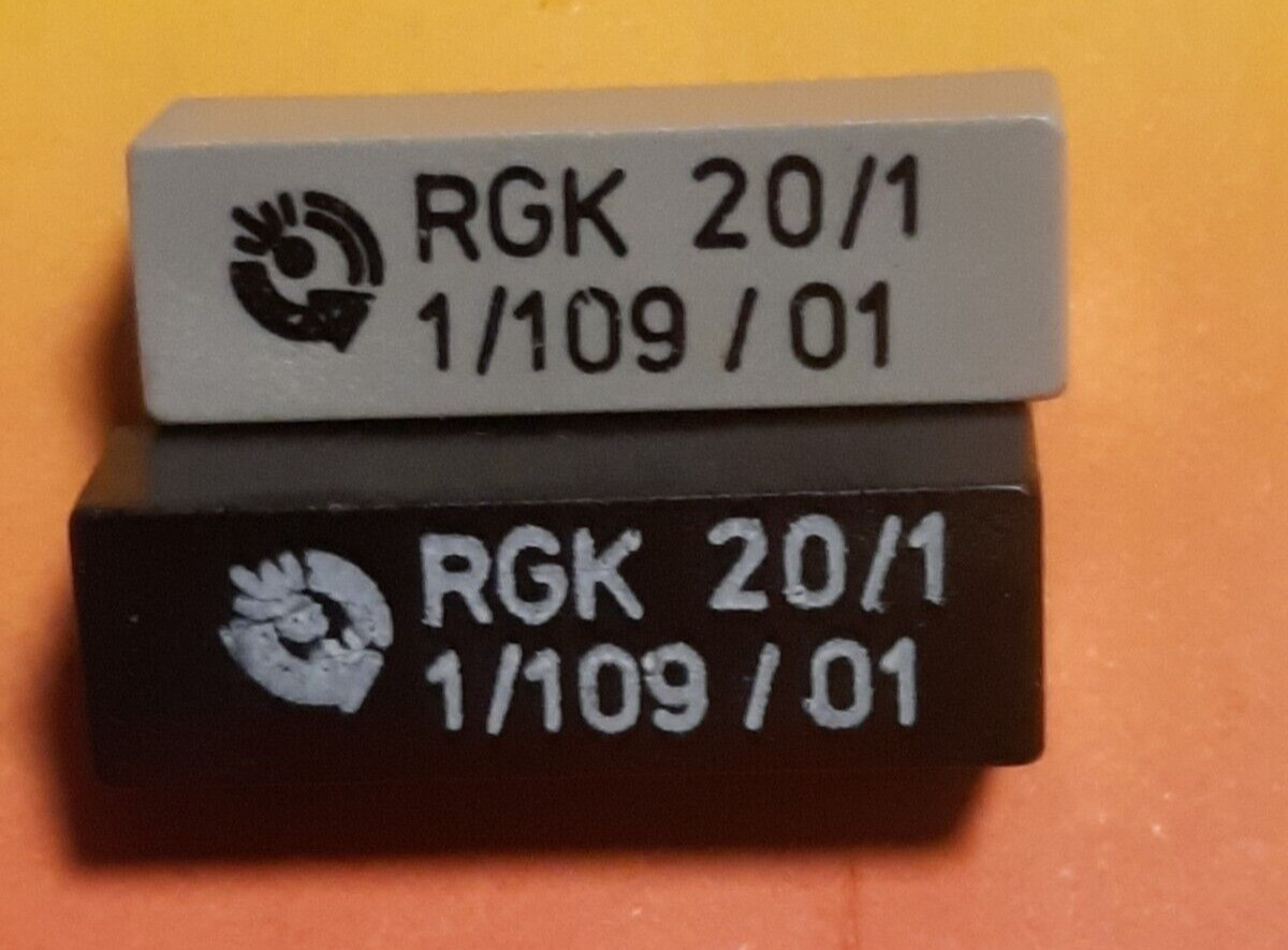 2x reed relay RGK 20/1 1/109/01 relay protective tube contact system DDR VEB NOS