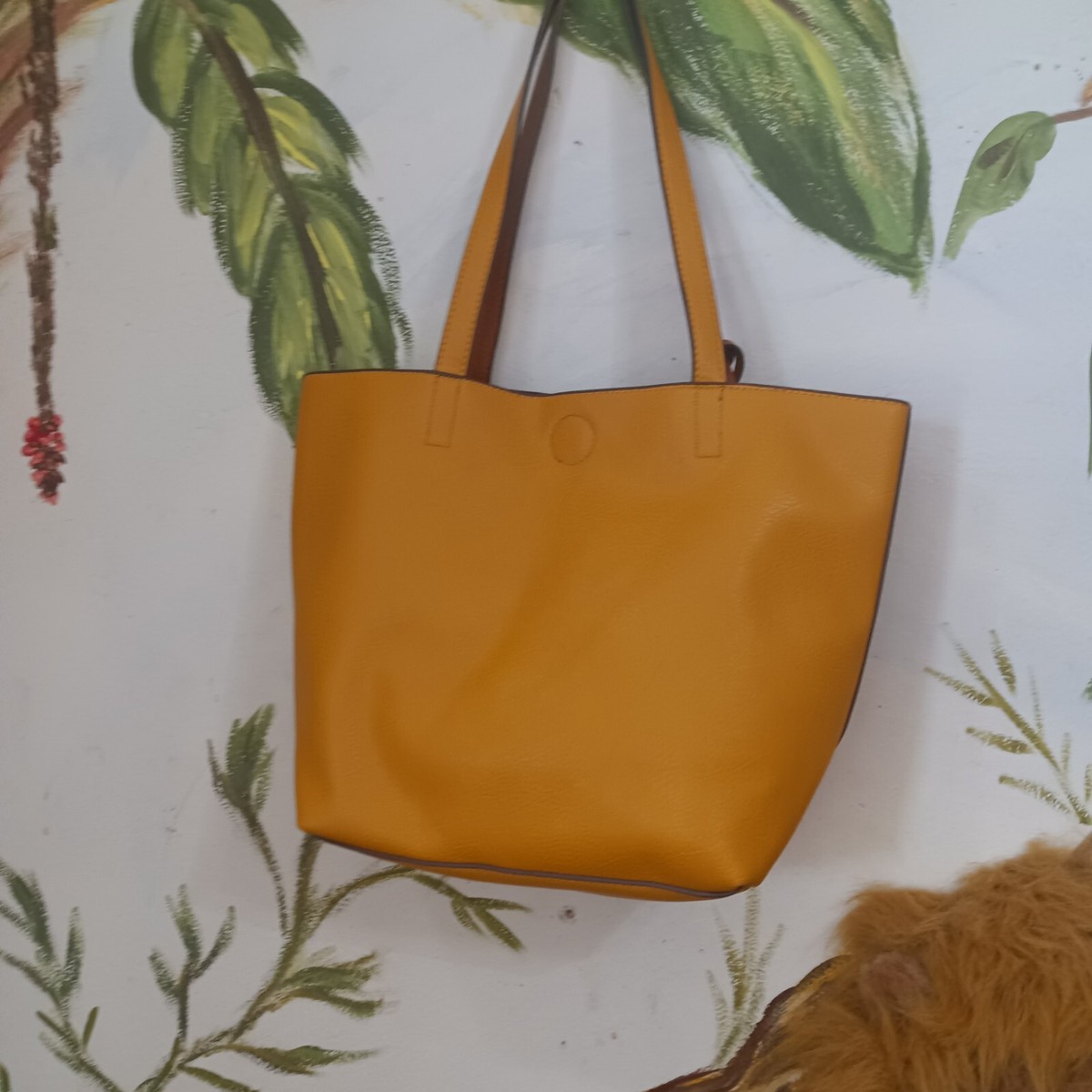 Collection XIIX LTD Reversible Tote Collection18 Mustard Yellow