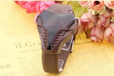 UK SELLER: Dark Gray Black Kids Digital LED Wrist Watch For Boys Silicone Strap