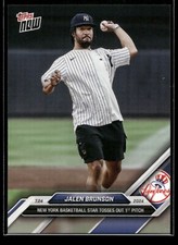 2024 MLB Topps Now Jalen Brunson TOSSES OUT 1ST PITCH New York Yankees #467 SP