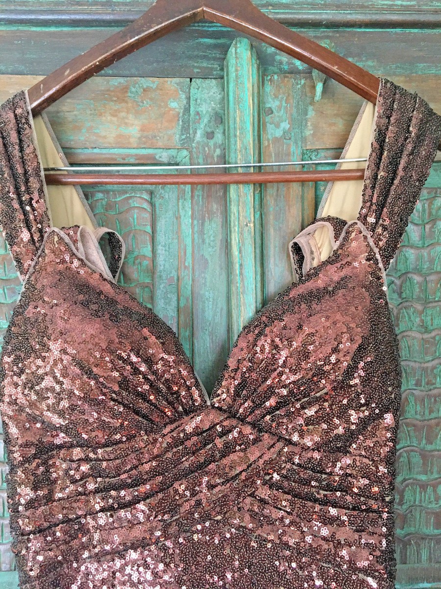 FOREVER UNIQUE London evening dress, bronze, 8, new, ,formal | eBay