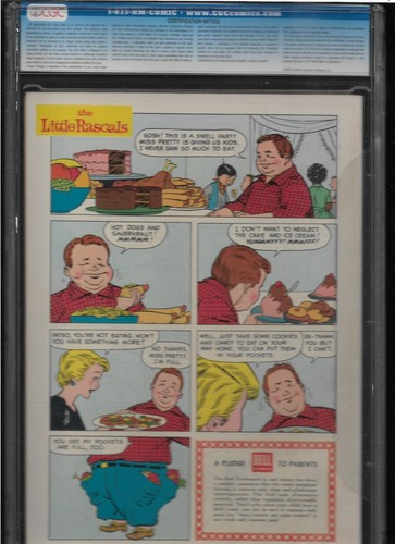 1956 1st Issue The Little Rascals Dell Comic Book CGC 7.0 Fine/Very Fine - Bild 4 von 12