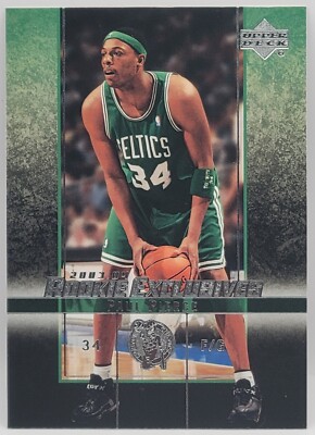 03-04 Upper Deck Rookie Exclusives Paul Pierce HOF Base Card 