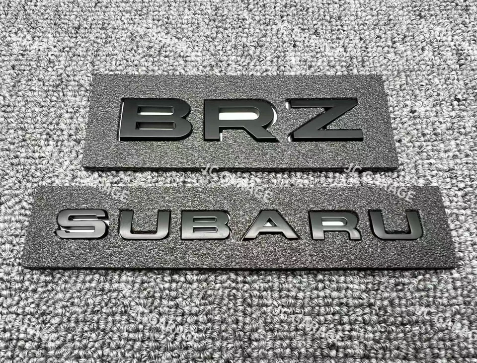 OEM QUALITY BRZ MATT BLACK REPLACEMENT REAR TRUNK EMBLEM BADGE - Image 2 of 4
