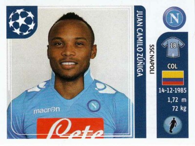 Panini Stickers Champions League 2011/2012 No 63 Juan Camilo Zuniga SSC Napoli