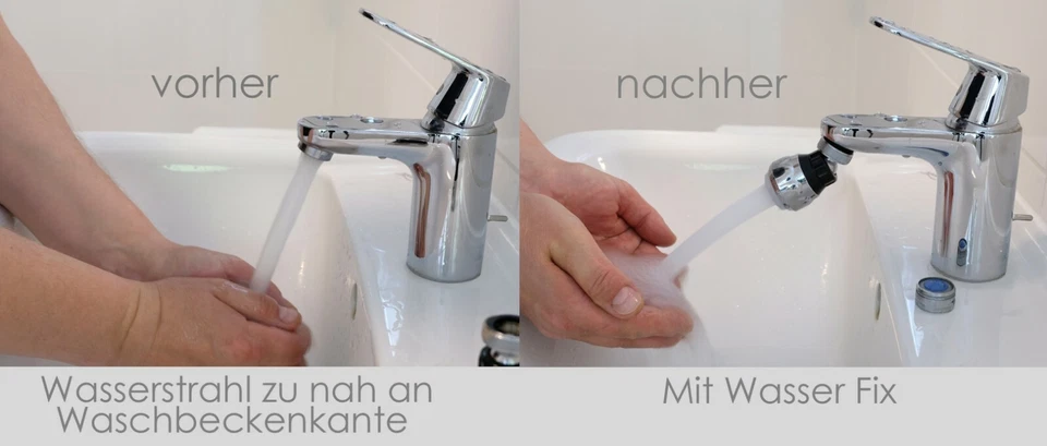 2 x Wassersparer Strahlregler Schwenkbrause Mischdüse Wasserhahnaufsatz Perlator - Bild 4 von 4