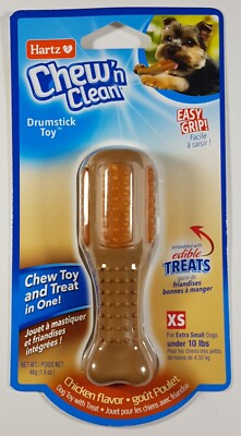 Hartz Chen N' Clean Chew Toy For Treat Xs Dogs Chicken Flavor Free