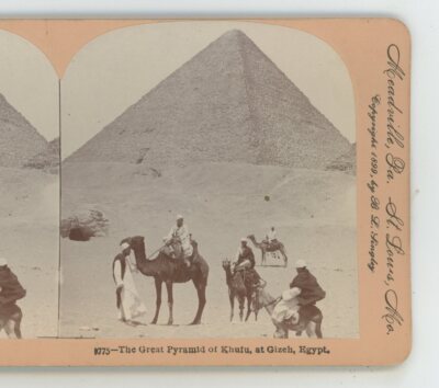 Great Pyramid of Khufu at Gizeh Egypt Keystone Stereoview