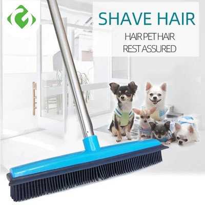 Rubber Broom Telescopic Bristle Magic Clean Sweeper Scratch Long Push Broom Soft