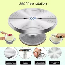 360 Drehbar Aluminium Tortenplatte Tortenständer Ø30cm Kuchenplate Kuchenständer
