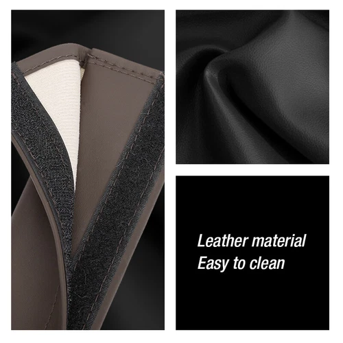 Universal PU Leather Seat Belt Set Cover Long Shoulder Pad Strap Protector 5Pcs - Bild 6 von 27